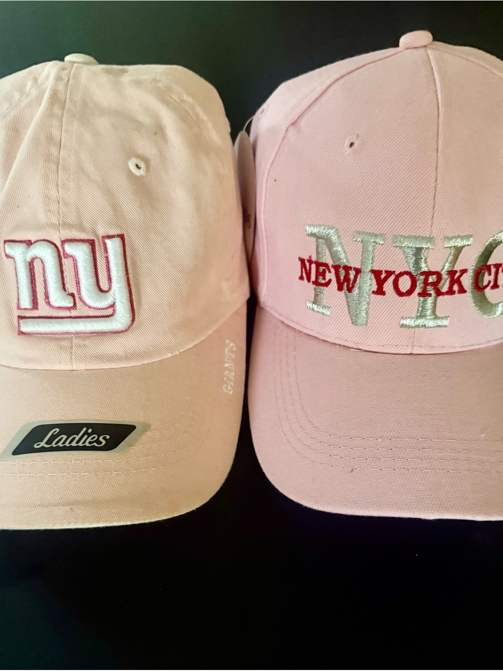 NFL Pink Women’s Baseball Caps with NYC & NY Logo